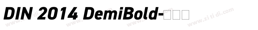 DIN 2014 DemiBold字体转换